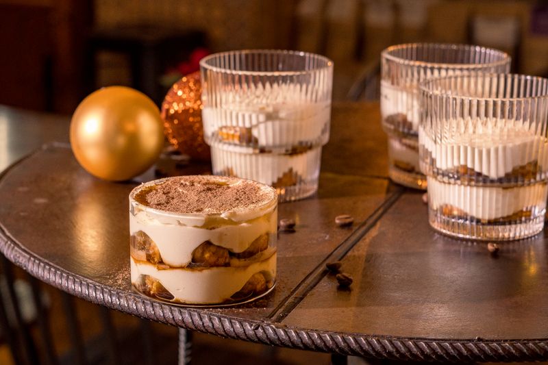Tiramisu Italian dessert at Marcos restaurant