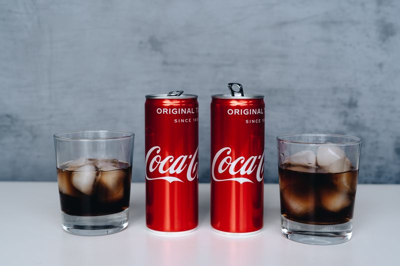 Soft Drinks can beverages at Marcos restaurant