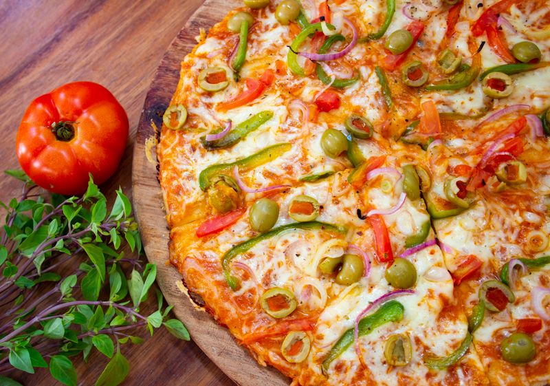 Four Cheese marcos pizza with premium cheese blend